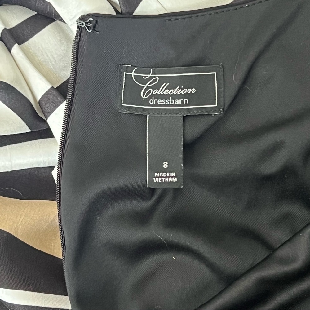 Dressbarn Black and White Pleated Midi Dress - Picture 9 of 14